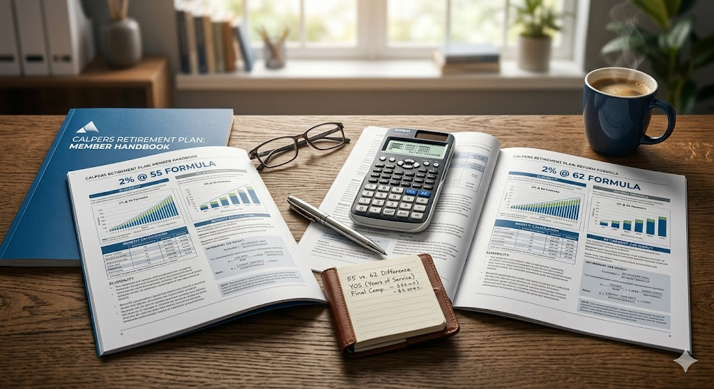 What Is the Difference Between CalPERS 2 at 55 and 2 at 62 Retirement Formulas?