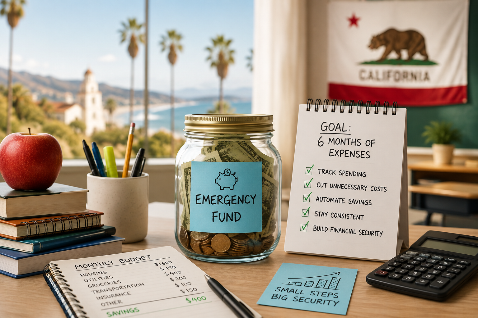 Six-Month Emergency Fund for California Teachers